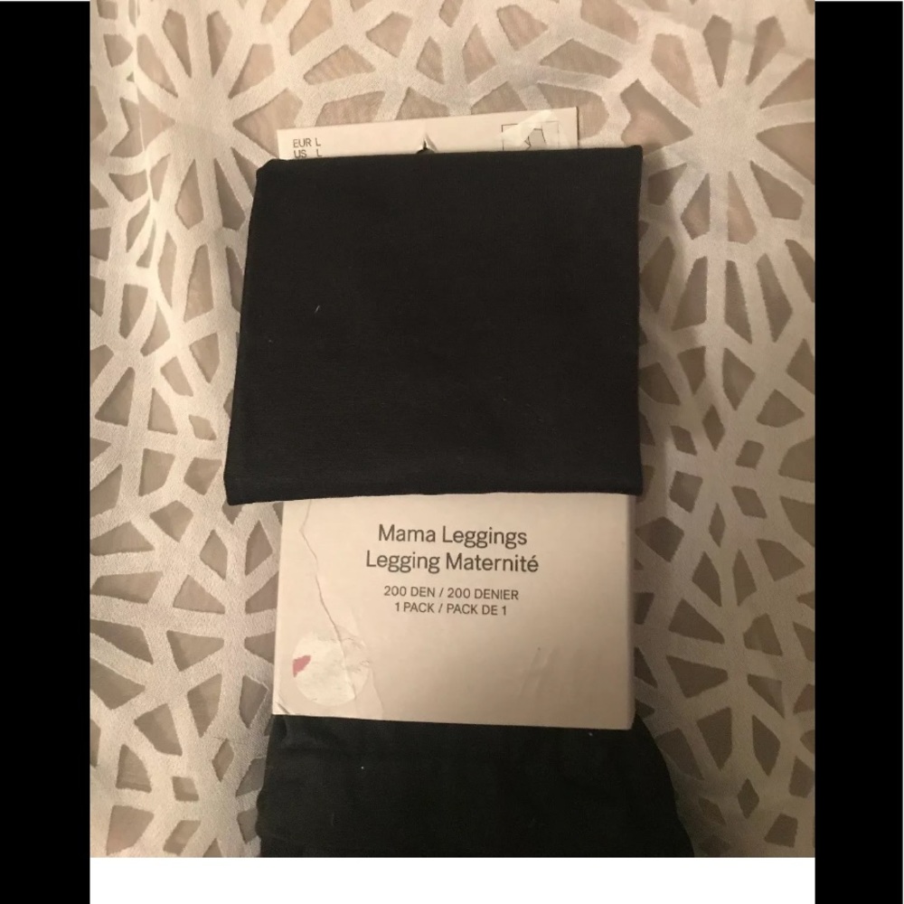 H&M Mama Maternity Black Leggings Size Large New!